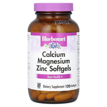 Bluebonnet Nutrition, Calcium Magnesium Zinc, 120 Softgels