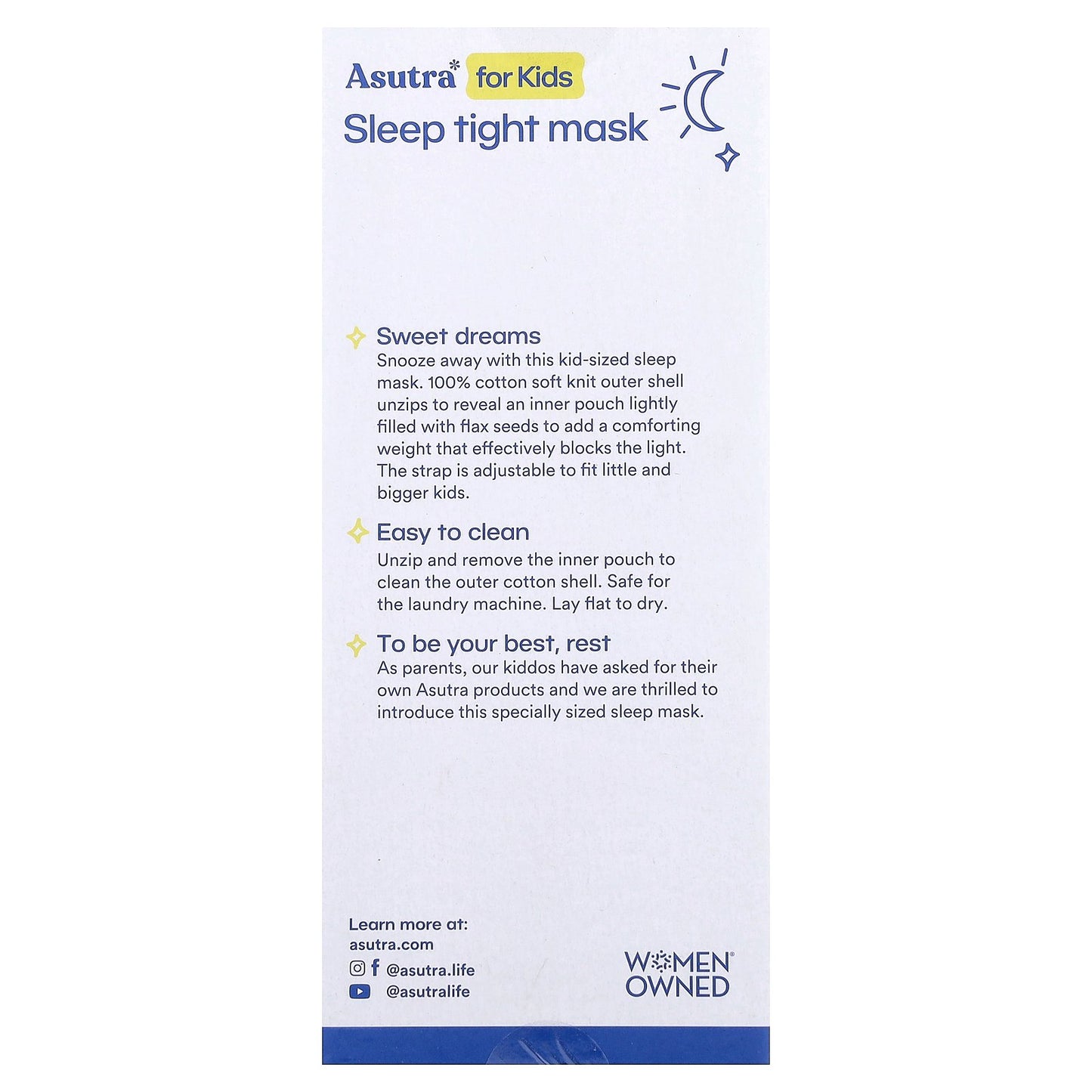 Asutra, Kids, Sleep Tight Mask, 1 Mask