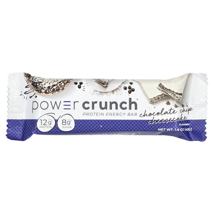 BNRG, Power Crunch Protein Energy Bar, Chocolate Chip Cheesecake, 12 Bars, 1.4 oz (40 g)