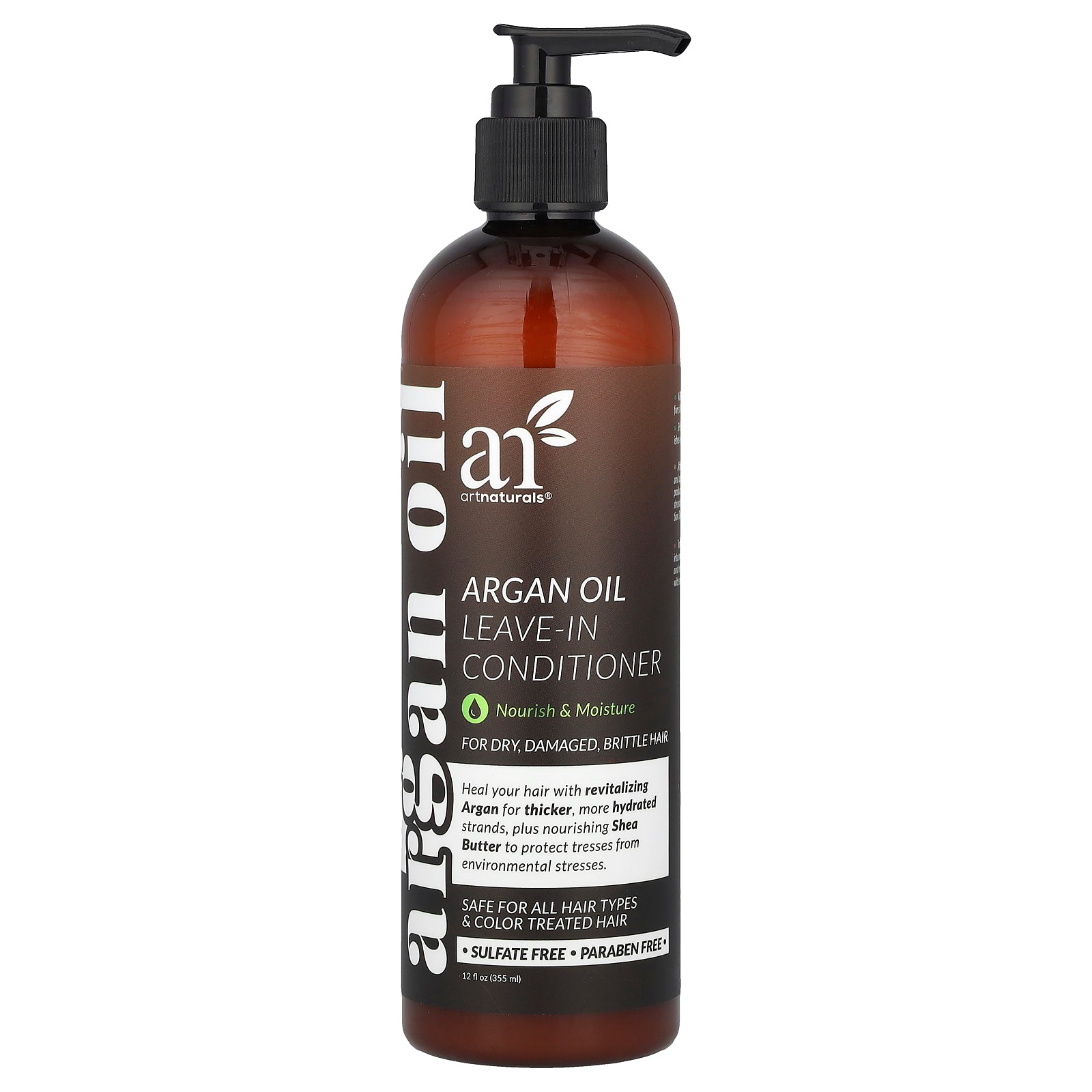 artnaturals, Argan Oil Leave-In Conditioner, For Dry, Damaged, Brittle Hair, 12 fl oz (355 ml)