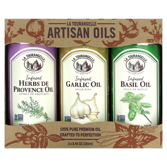 La Tourangelle, French Infused Trio Artisan Oils, 3 Cans, 8.45 fl oz (250 ml) Each