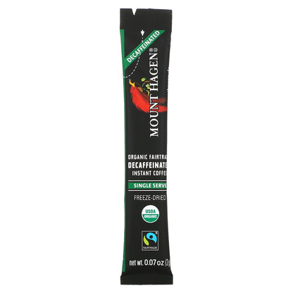 Mount Hagen, Organic Fairtrade Instant Coffee, Decaffeinated, 25 Single Serve Sticks, 1.76 oz (50 g)