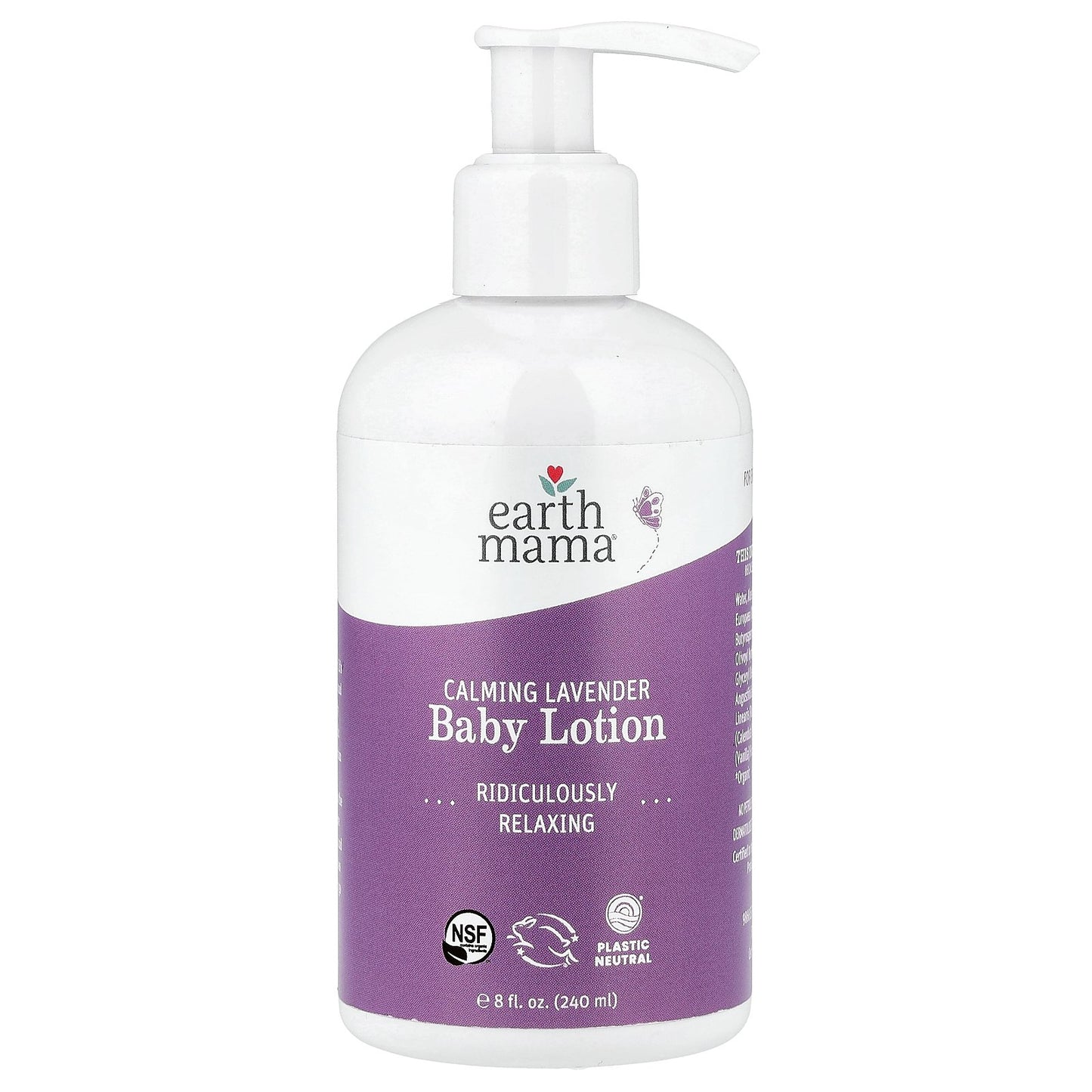 Earth Mama, Calming Lavender Baby Lotion, 8 fl oz (240 ml)