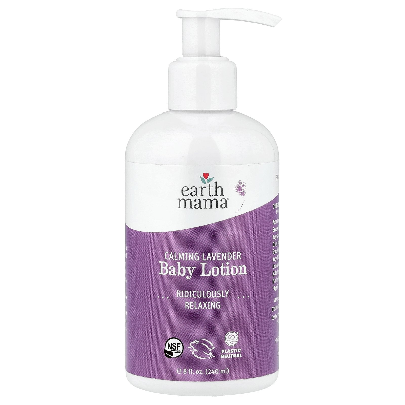 Earth Mama, Calming Lavender Baby Lotion, 8 fl oz (240 ml)