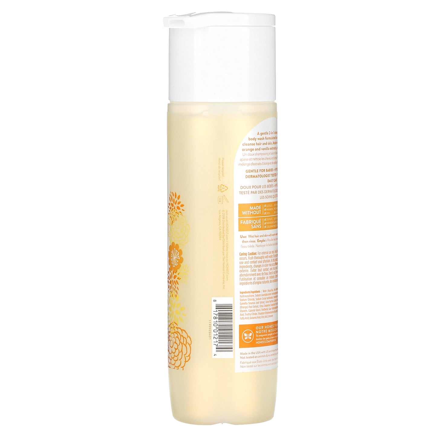 The Honest Company, Refresh Shampoo + Body Wash, Citrus Vanilla , 10 fl oz (295 ml)