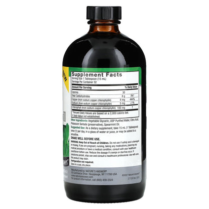 Nature's Answer, Liquid Chlorophyll, 100 mg, 16 fl oz (480 ml)