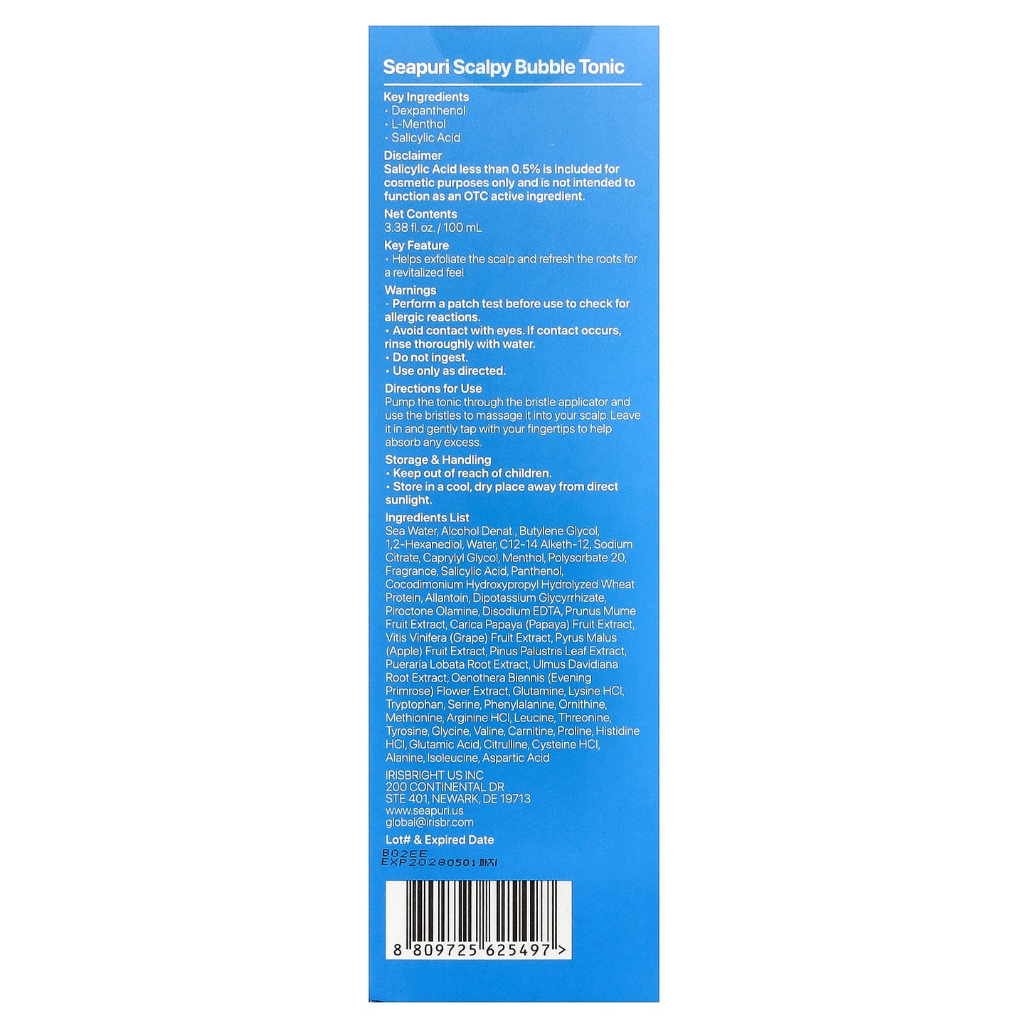 Seapuri, Scalpy Bubble Tonic, 3.38 fl oz (100 ml)