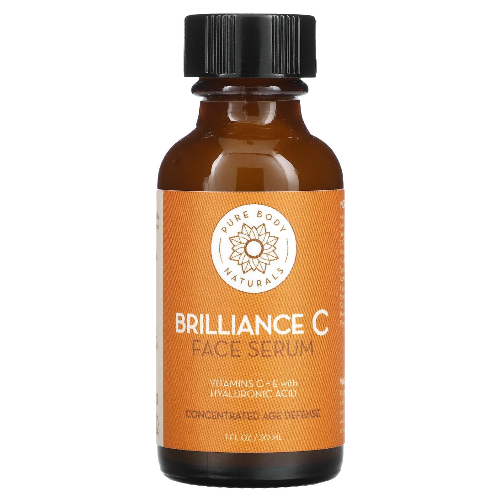 Pure Body Naturals, Brilliance C Face Serum, 1 fl oz (30 ml)