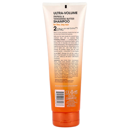 Giovanni, 2chic®, Ultra Volume Shampoo, For Fine, Limp Hair, Papaya + Tangerine Butter, 8.5 fl oz (250 ml)