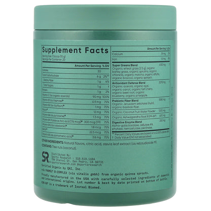 Sports Research, Organic Greens, Original, 7.05 oz (200 g)