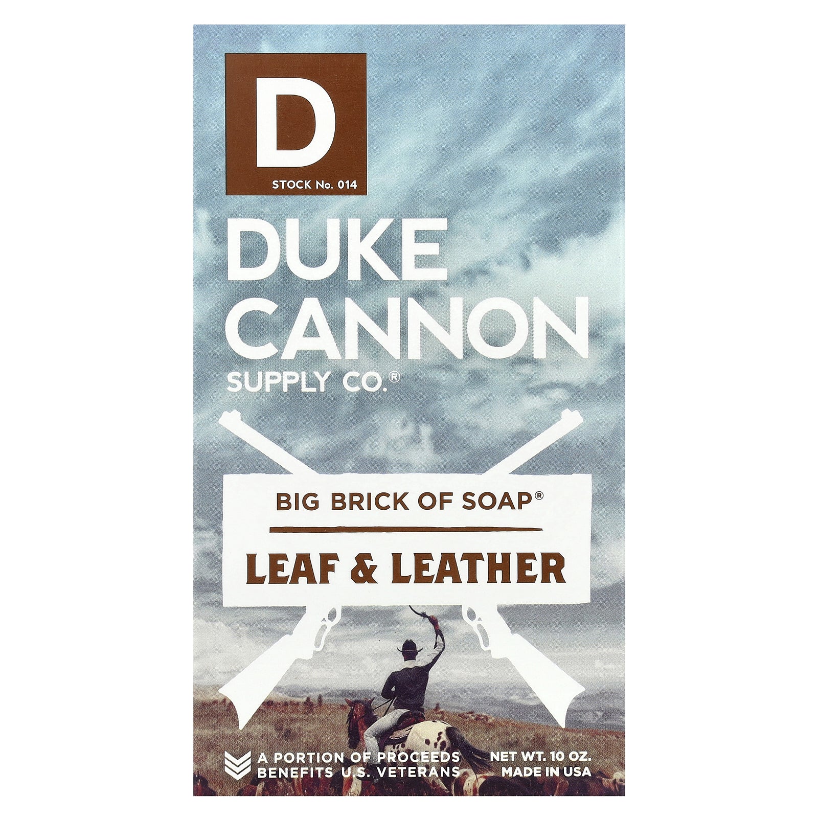 Duke Cannon Supply Co., Big Brick of Bar Soap®, Leaf & Leather, 10 oz