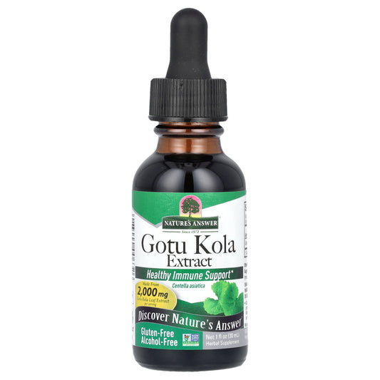 Nature's Answer, Gotu Kola Extract, Alcohol-Free, 2,000 mg, 1 fl oz (30 ml)