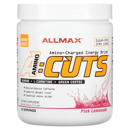 ALLMAX, ACUTS™, Amino-Charged Energy Drink, Pink Lemonade, 7.4 oz (210 g)