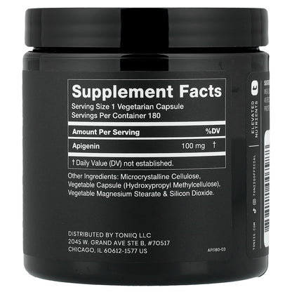 Toniiq, Apigenin 100, 180 Capsules (100 mg per Capsule)