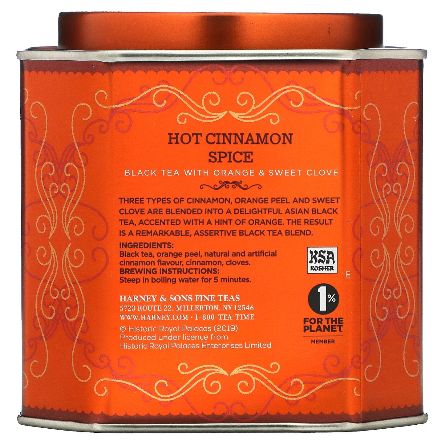 Harney & Sons, Hot Cinnamon Spice, Black Tea with Orange & Sweet Clove, 30 Sachets, 2.67 oz (75 g)