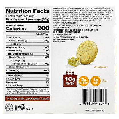 Quest Nutrition, Bake Shop Frosted Cookies, Lemon Cake, 8 Packages, 1.76 oz (50 g) Each