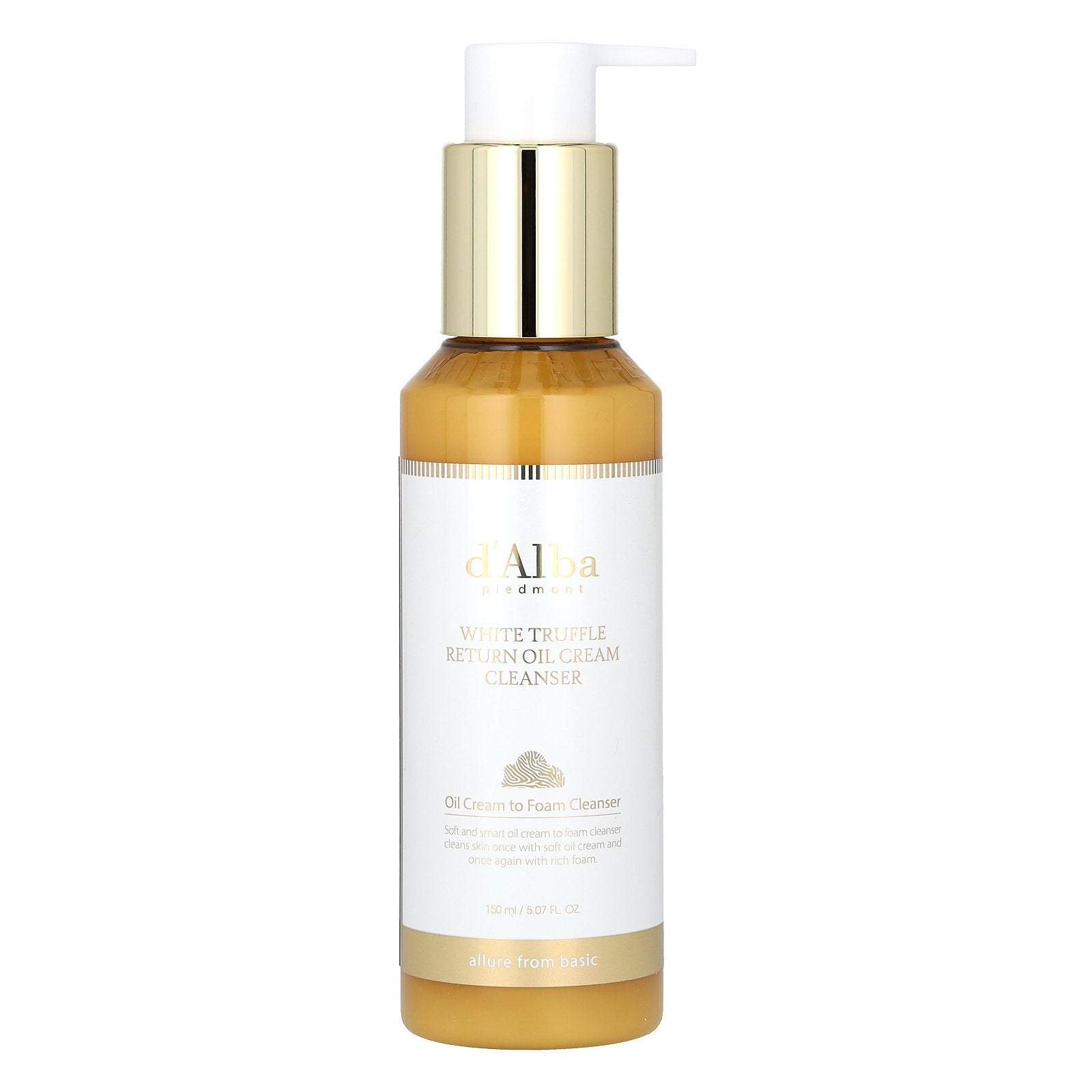 d'Alba, White Truffle Return Oil Cream Cleanser, 5.07 fl oz (150 ml)