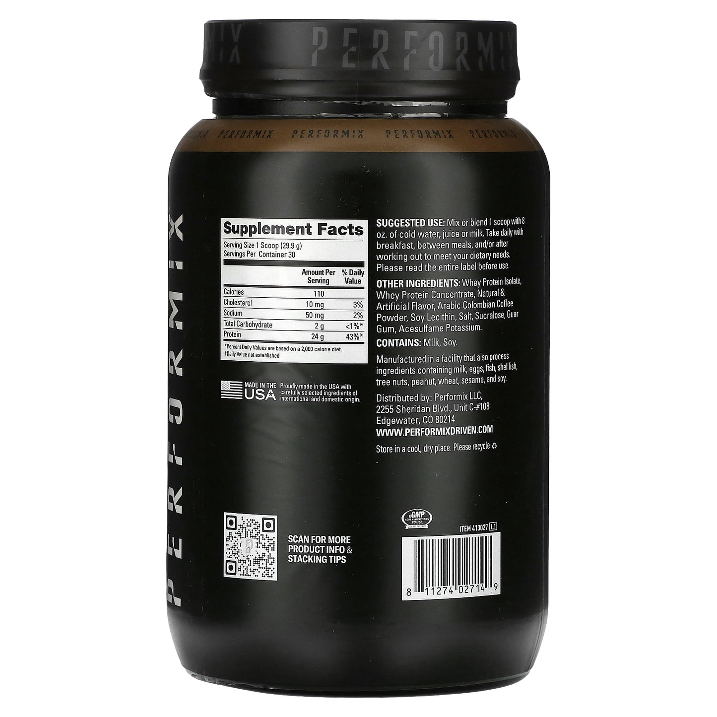 Performix, Whey Protein, Cappuccino, 1.98 lbs (897 g)