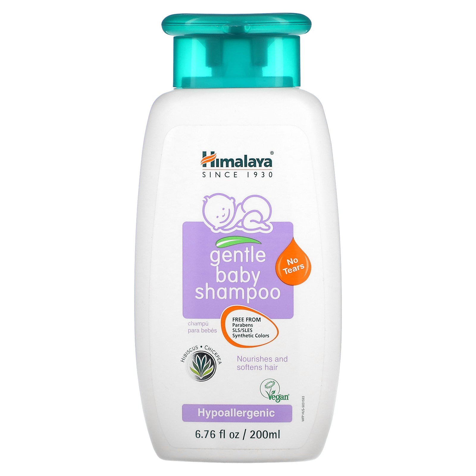 Himalaya, Gentle Baby Shampoo, Hibiscus and Chickpea, 6.76 fl oz (200 ml)