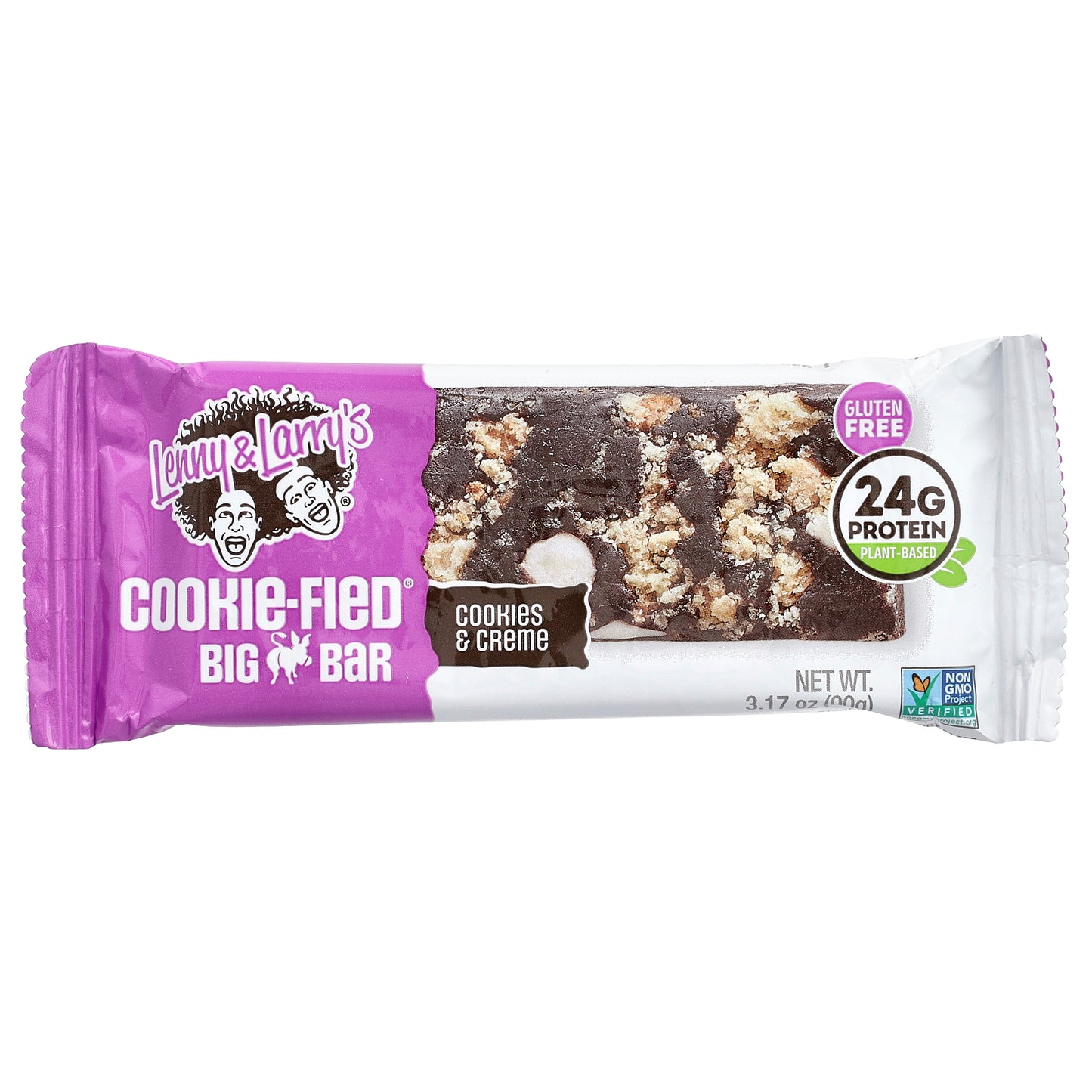 Lenny & Larry's, Cookie-Fied® Big Bar, Cookies & Creme, 12 Bars, 3.17 oz (90 g) Each