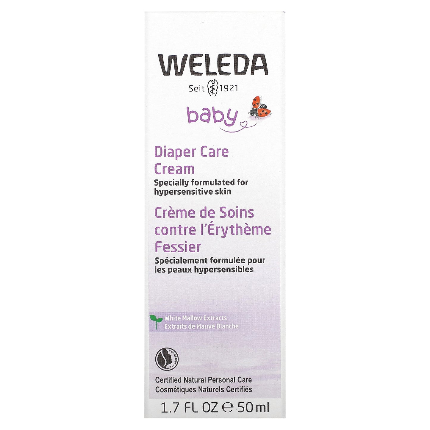 Weleda, Baby, Diaper Care Cream, White Mallow Extracts, 1.7 fl oz (50 ml)