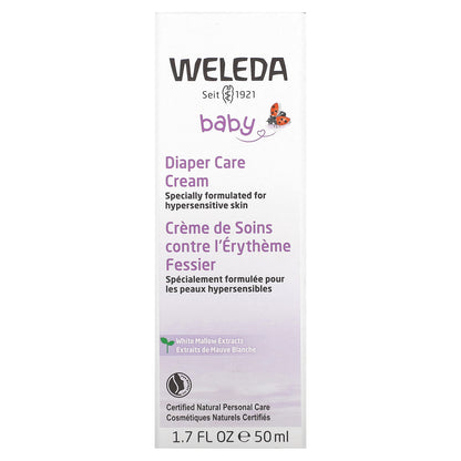 Weleda, Baby, Diaper Care Cream, White Mallow Extracts, 1.7 fl oz (50 ml)