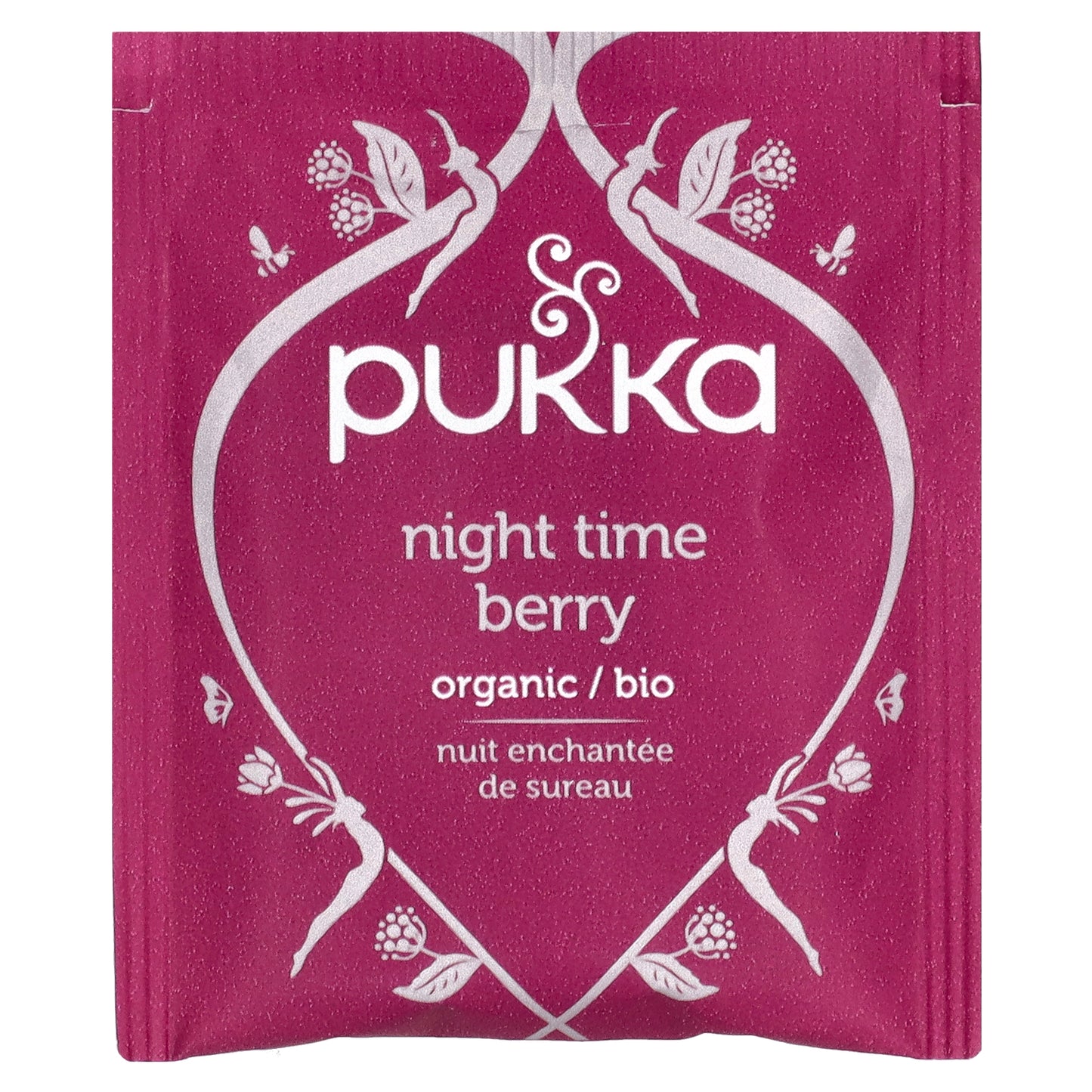 Pukka Herbs, Herbal Tea, Organic Night Time Berry, Caffeine-Free, 20 Sachets, 1.26 oz (36 g)