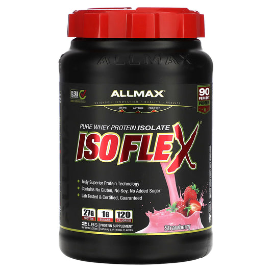 ALLMAX, ISOFLEX®, Pure Whey Protein Isolate, Strawberry, 2 lbs (907 g)