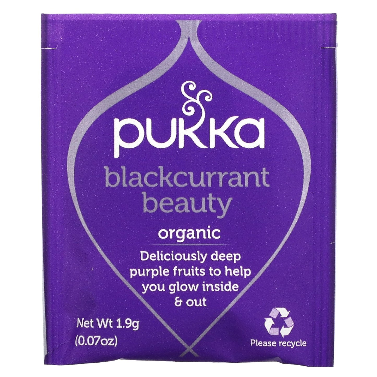 Pukka Herbs, Organic Fruit Tea, Blackcurrant Beauty, Caffeine-Free, 20 Sachets, 1.34 oz (38 g)