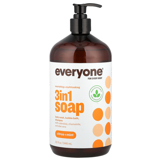 Everyone, 3 in 1 Soap, Citrus + Mint, 32 fl oz (946 ml)
