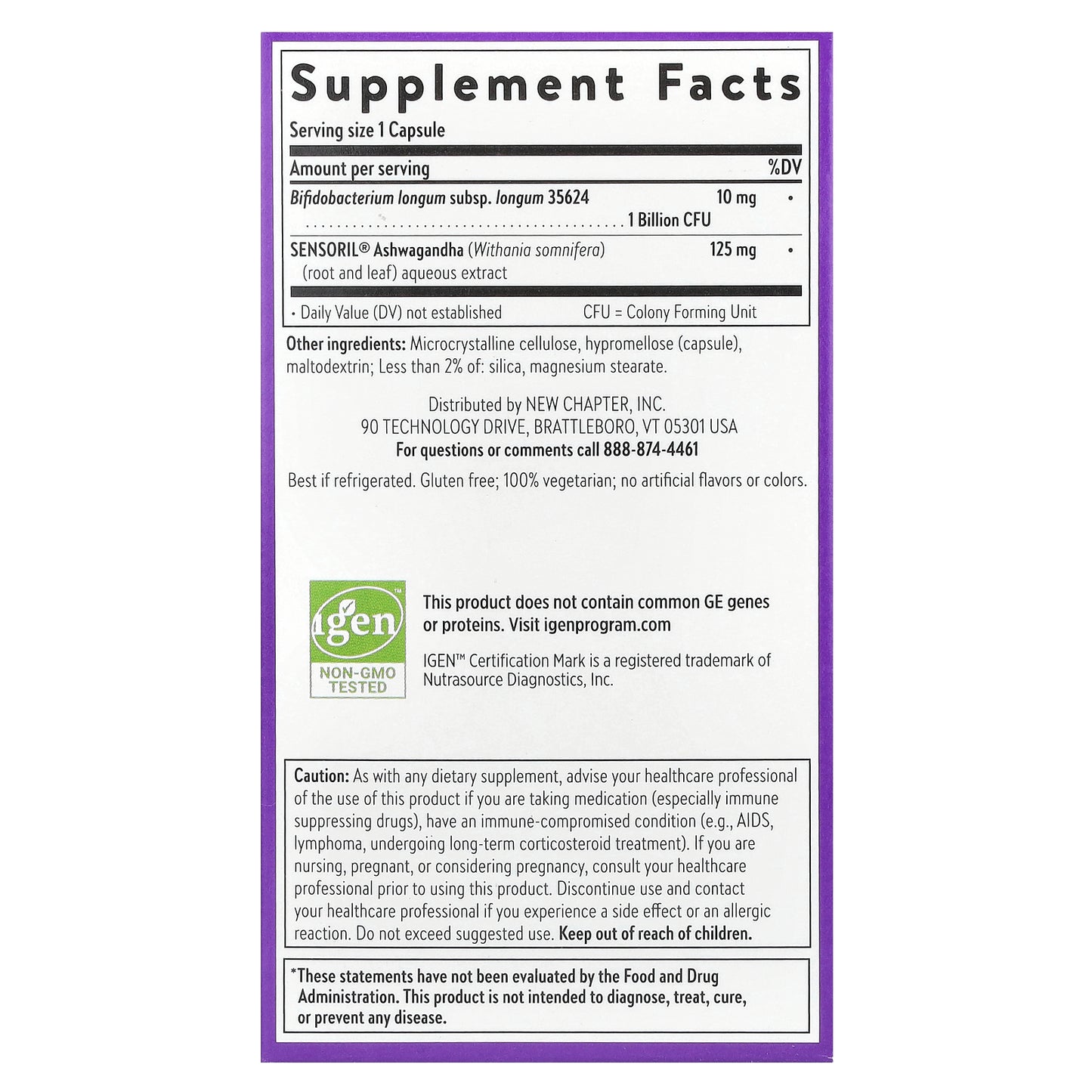 New Chapter, All-Flora™ Probiotic, De-Stress, 30 Vegetarian Capsules