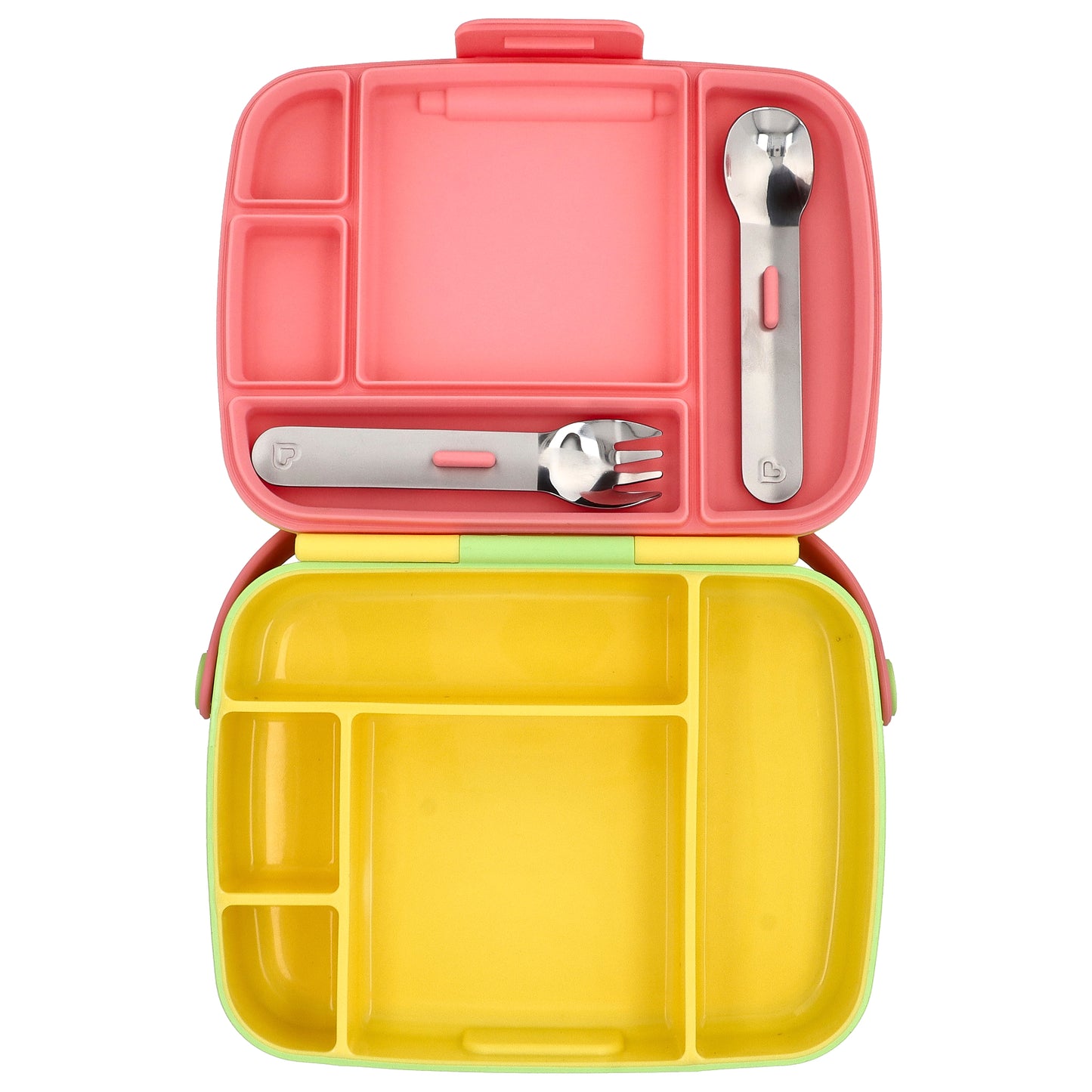 Munchkin, Lunch™, Bento Box With Utensils, 18 Months+, Yellow, 3 Piece Set