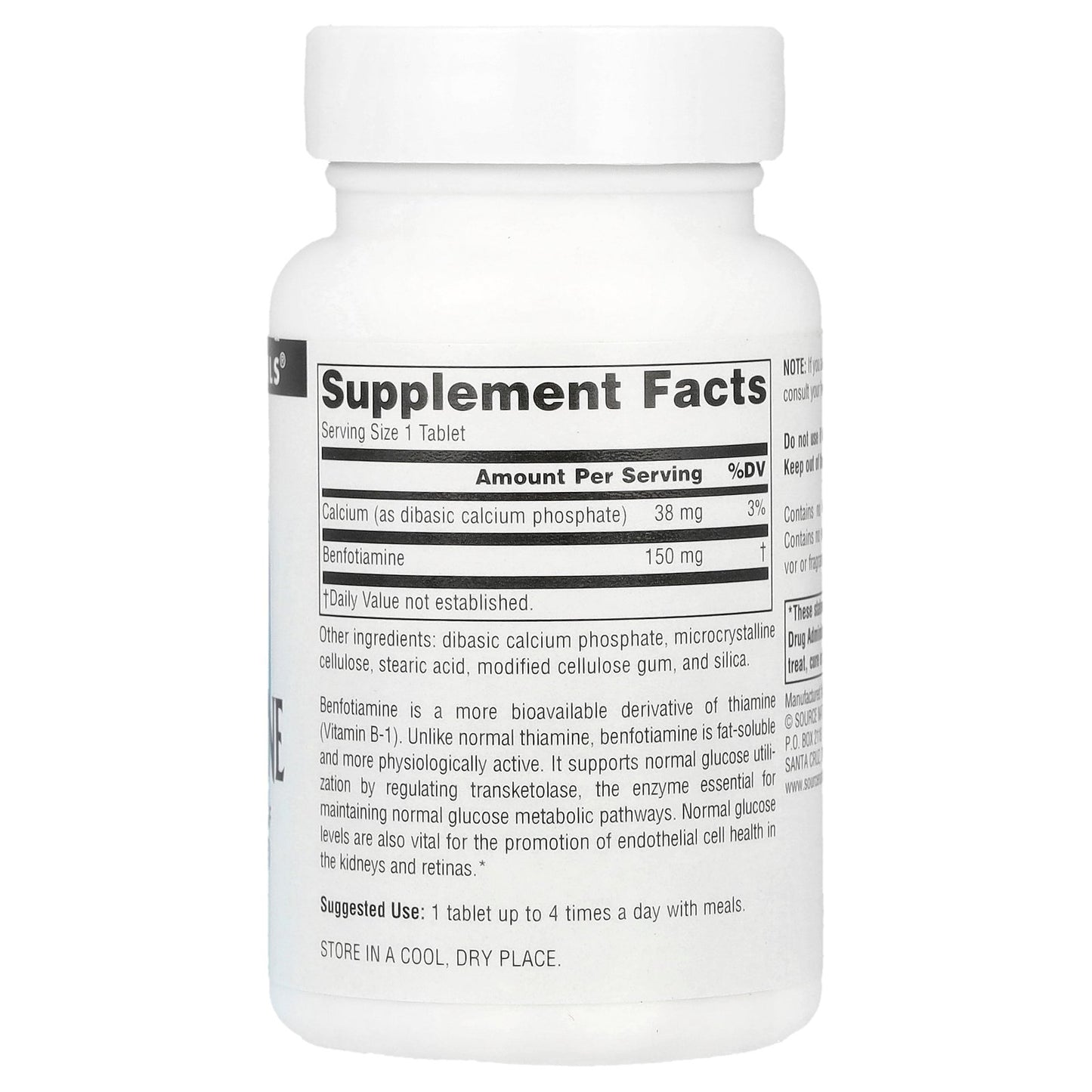 Source Naturals, Benfotiamine, 120 Tablets