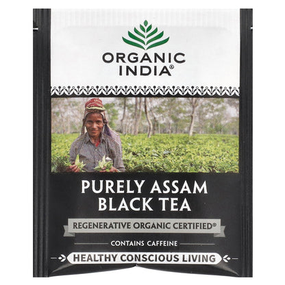 Organic India, Purely Assam Black Tea, 18 Infusion Bags, 1.14 oz (32.4 g)