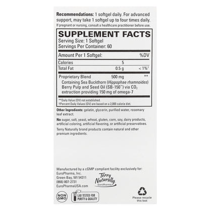 Terry Naturally, Omega-7, 60 Softgels