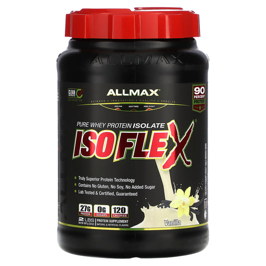 ALLMAX, ISOFLEX®, Pure Whey Protein Isolate, Vanilla, 2 lbs (907 g)