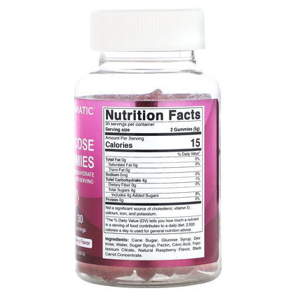 Vitamatic, Glucose Gummies, Natural Raspberry, 60 Gummies
