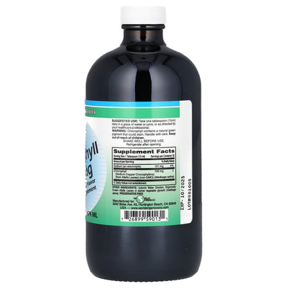 World Organic, Liquid Chlorophyll, 100 mg, 16 fl oz (474 ml)