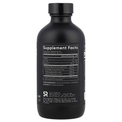 Sports Research, Omega-3 Fish Oil, Lemon, 8 oz (237 ml)