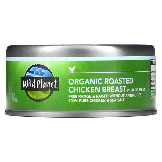 Wild Planet, Organic Roasted Chicken Breast with Rib Meat, 5 oz (142 g)