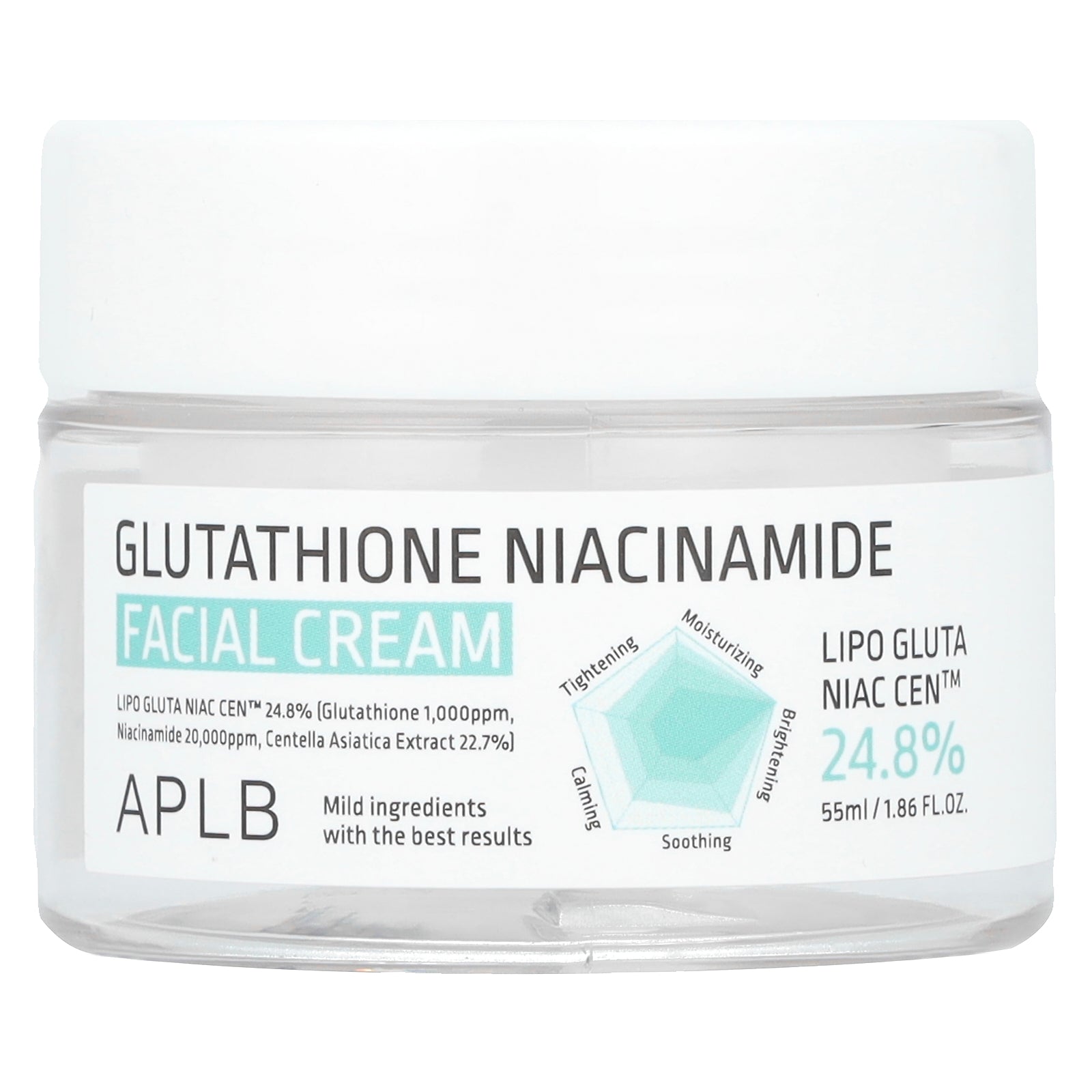 APLB, Glutathione Niacinamide, Facial Cream, 1.86 fl oz (55 ml)