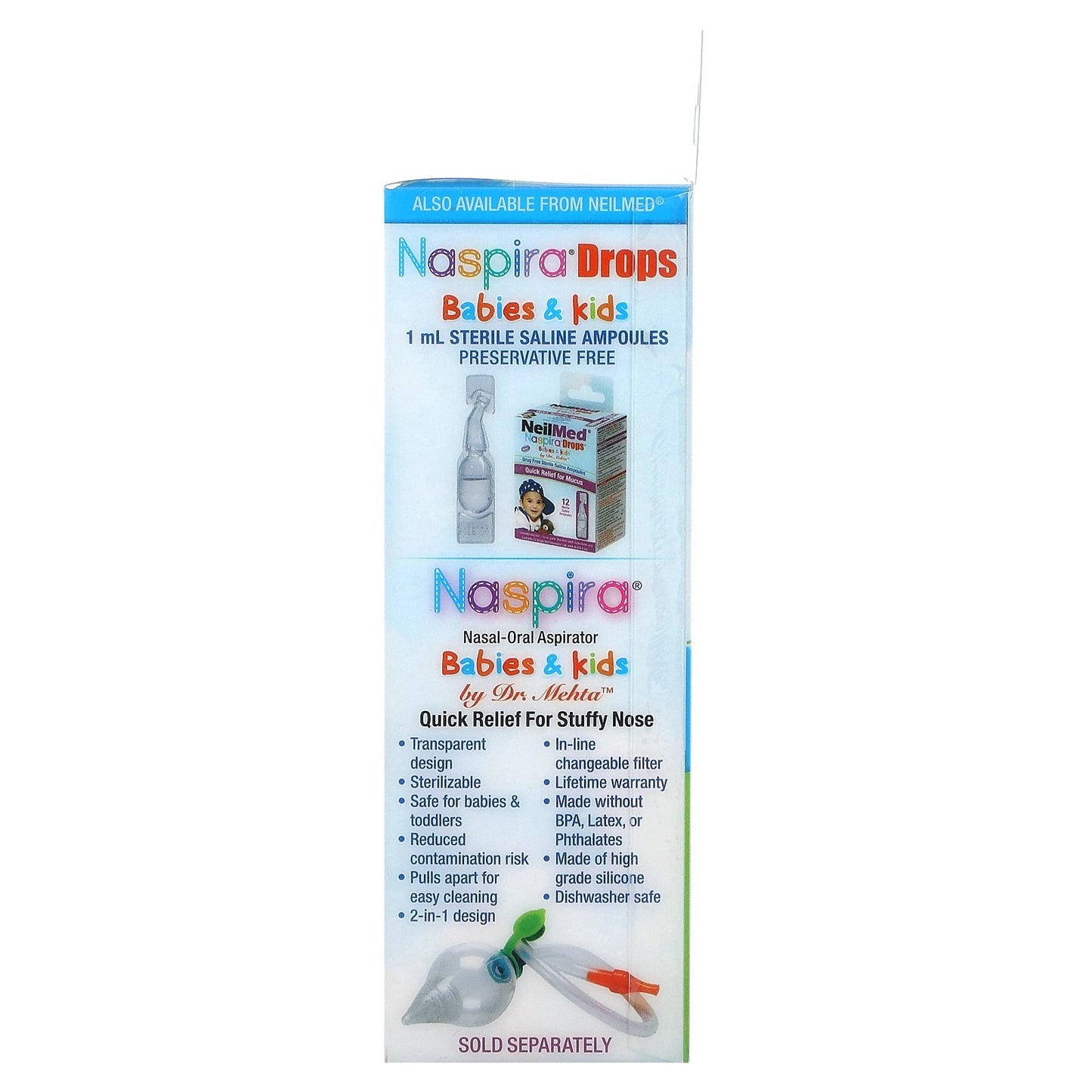 NeilMed, Babies & Kids, Naspira Nasal-Oral Aspirator, Replacement Filters, 30 Filters