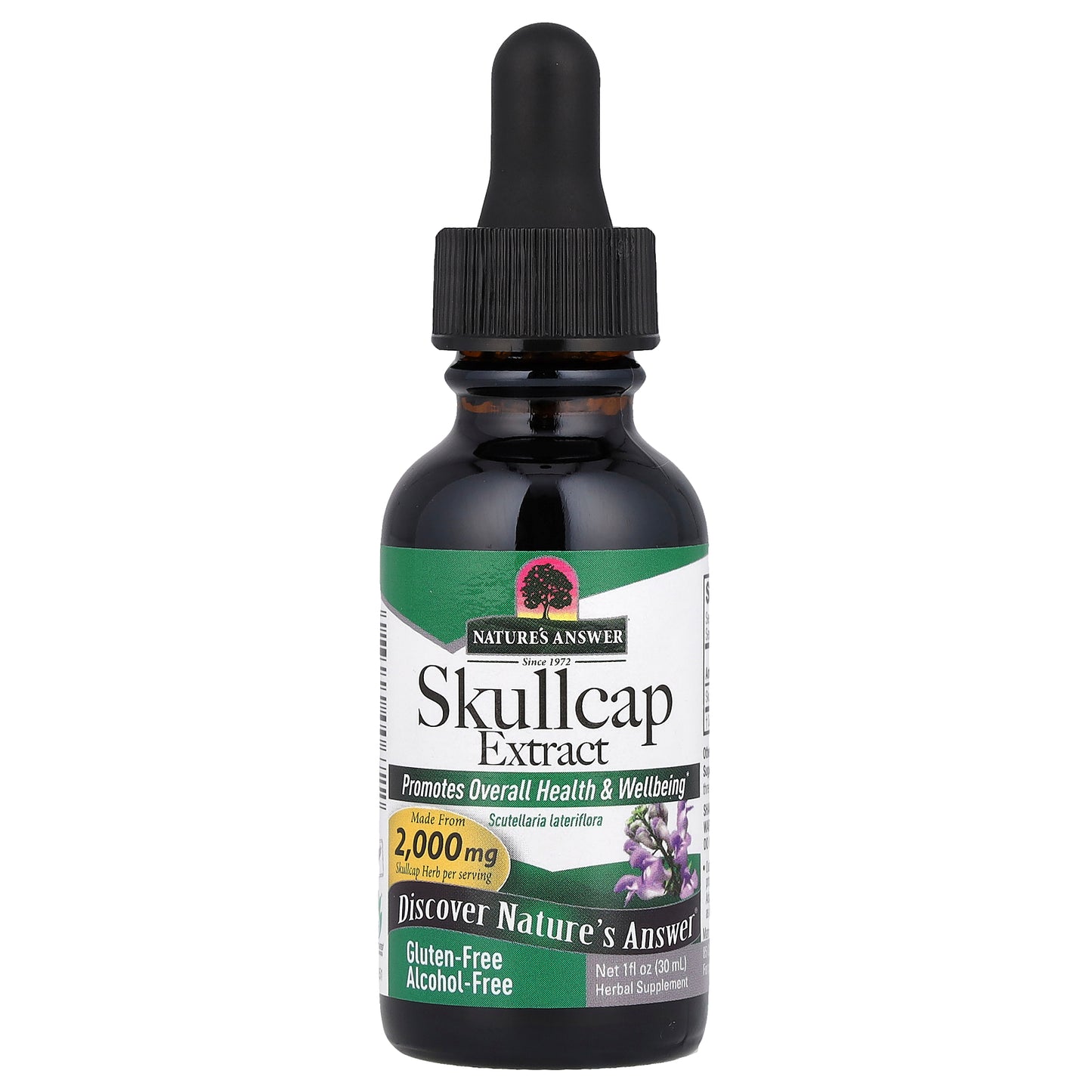 Nature's Answer, Skullcap Extract, Alcohol-Free, 2,000 mg, 1 fl oz (30 ml)