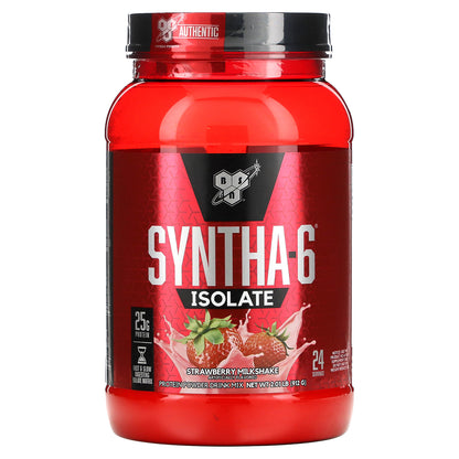 BSN, Syntha-6® Isolate, Protein Powder Drink Mix, Strawberry Milkshake, 2.01 lbs (912 g)