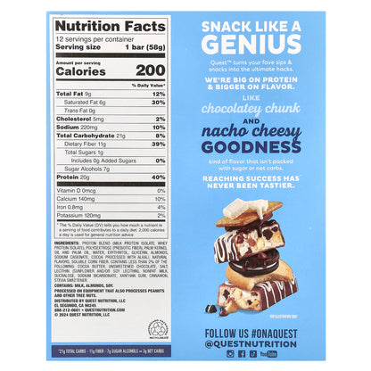 Quest Nutrition, Overload Protein Bar, Cookie Commotion, 12 Bars, 2.04 oz (58 g) Each