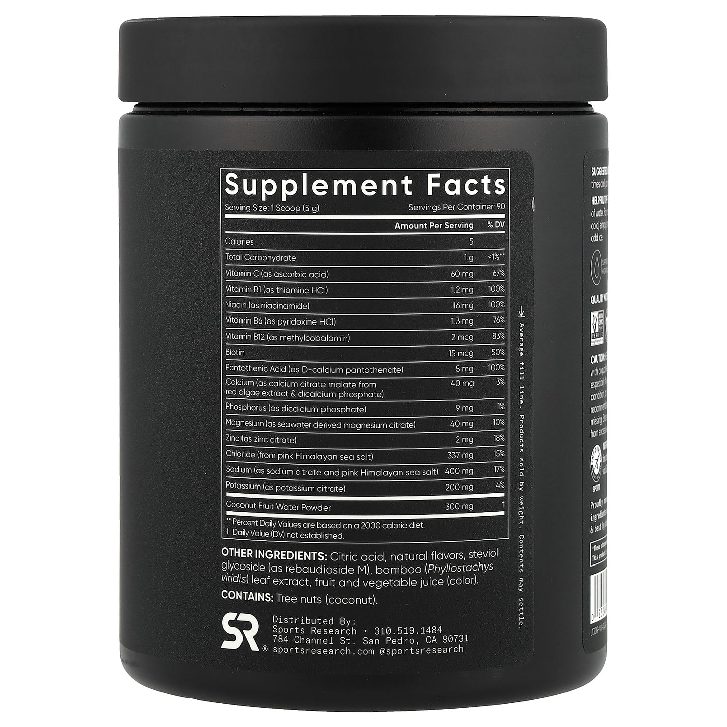 Sports Research, Hydrate Electrolytes, Raspberry Lemonade, 15.87 oz (450 g)