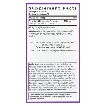 New Chapter, Berberine, 60 Vegan Tablets (500 mg per Tablet)