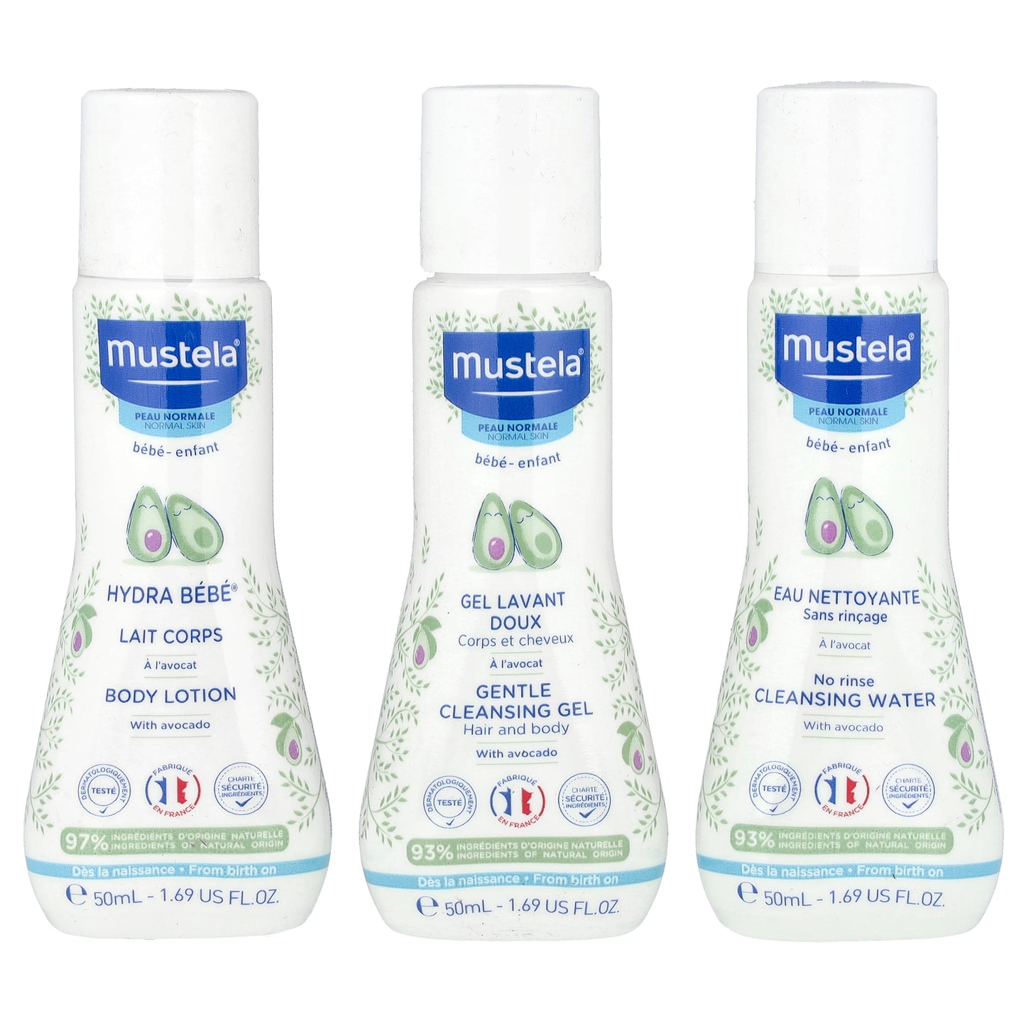 Mustela, Travel Skincare Set, 3 Pieces