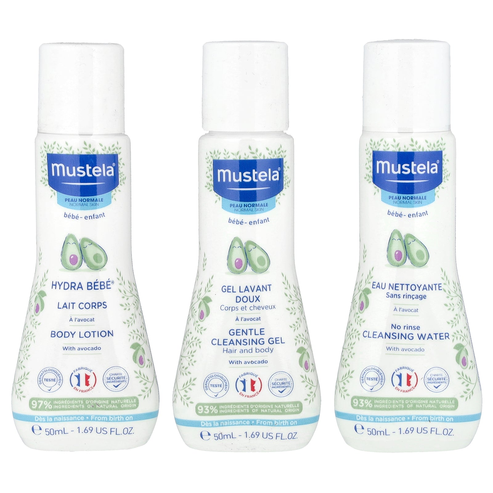 Mustela, Travel Skincare Set, 3 Pieces