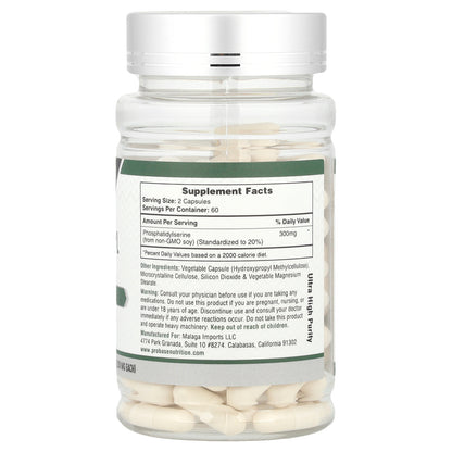 Probase Nutrition, Phosphatidyl Serine, 120 Capsules (150 mg per Capsule)